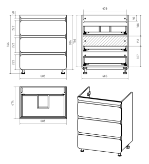 Напольная тумба под раковину Misty Чегет 130 L УТ000013836 белый